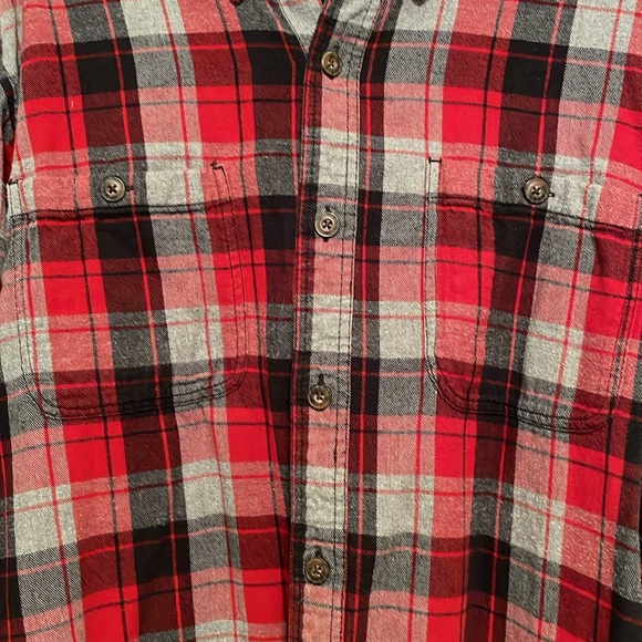 Duluth trading co. Men’s Shirt Size L Red Black Grey - Picture 2 of 6